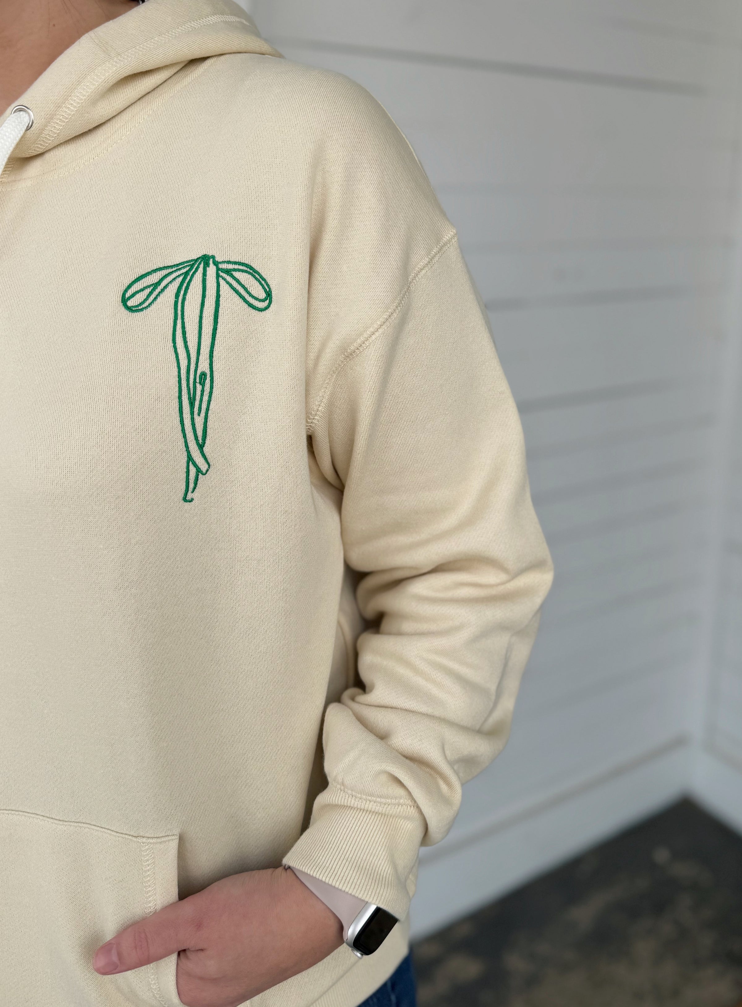 Simply Southern Embroidered Bow Hoodie | Lipchic Boutique