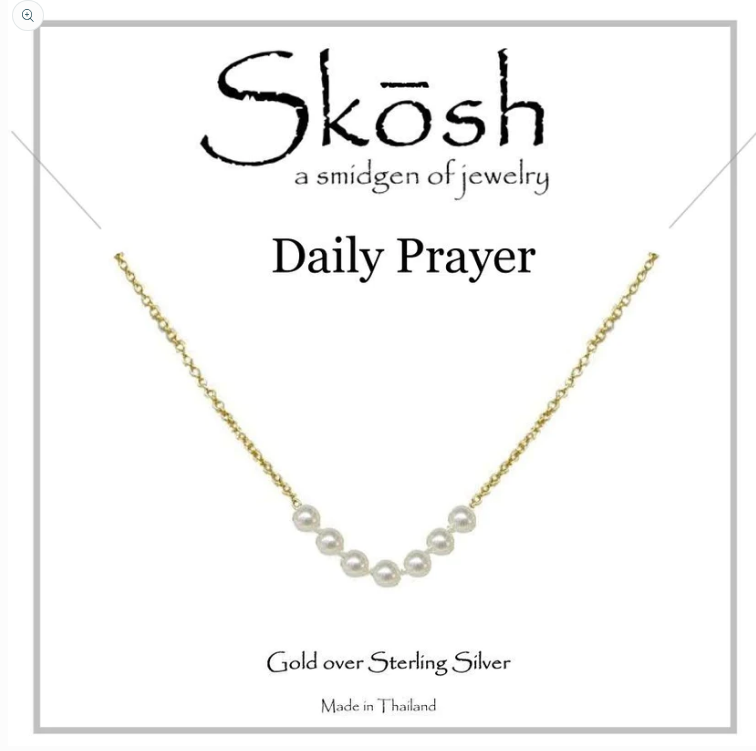 Skosh 7 Pearls Daily Prayer Necklace Gold