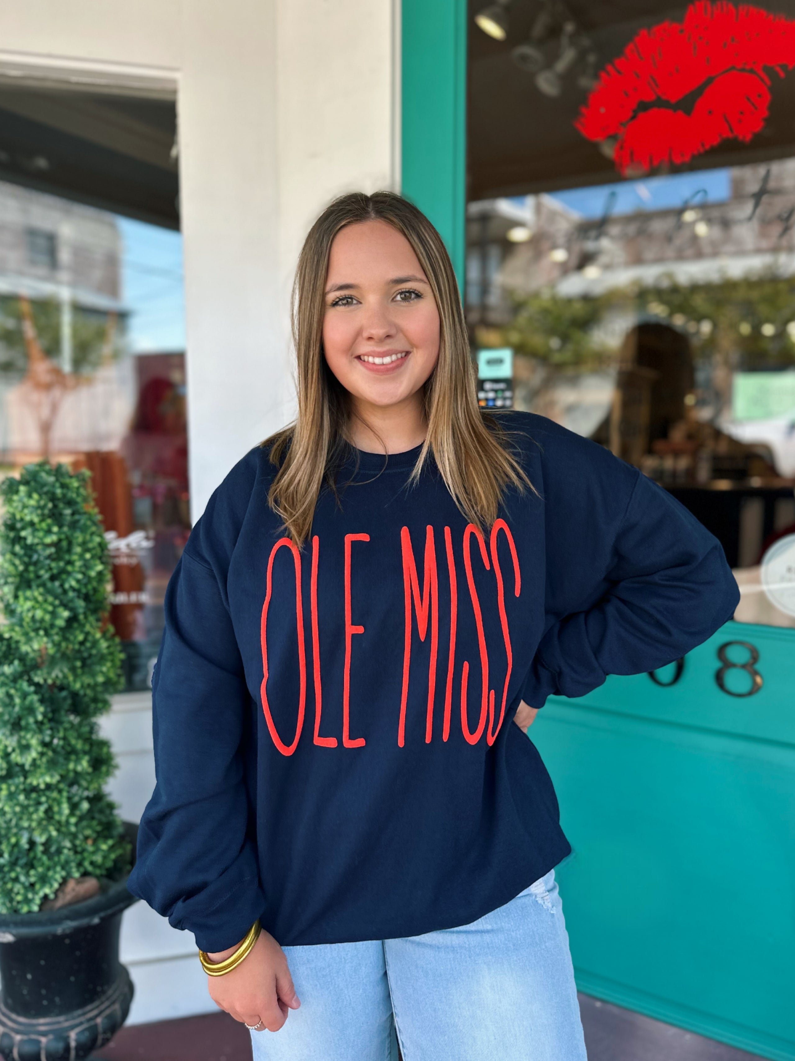 Ole Miss Puff Print Sweatshirt